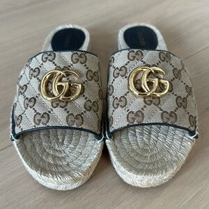 Gucci - Pilar Original GG Canvas Espadrille Slide